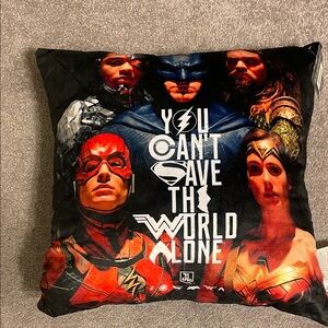 DC Black and White Justice League Pillow